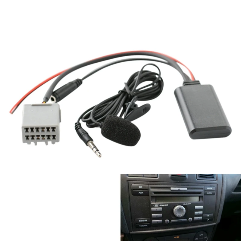 

Car Bluetooth 5.0 Aux Cable Microphone Handsfree Mobile Phone Free Calling Adapter for Ford Fiesta 2008-2010