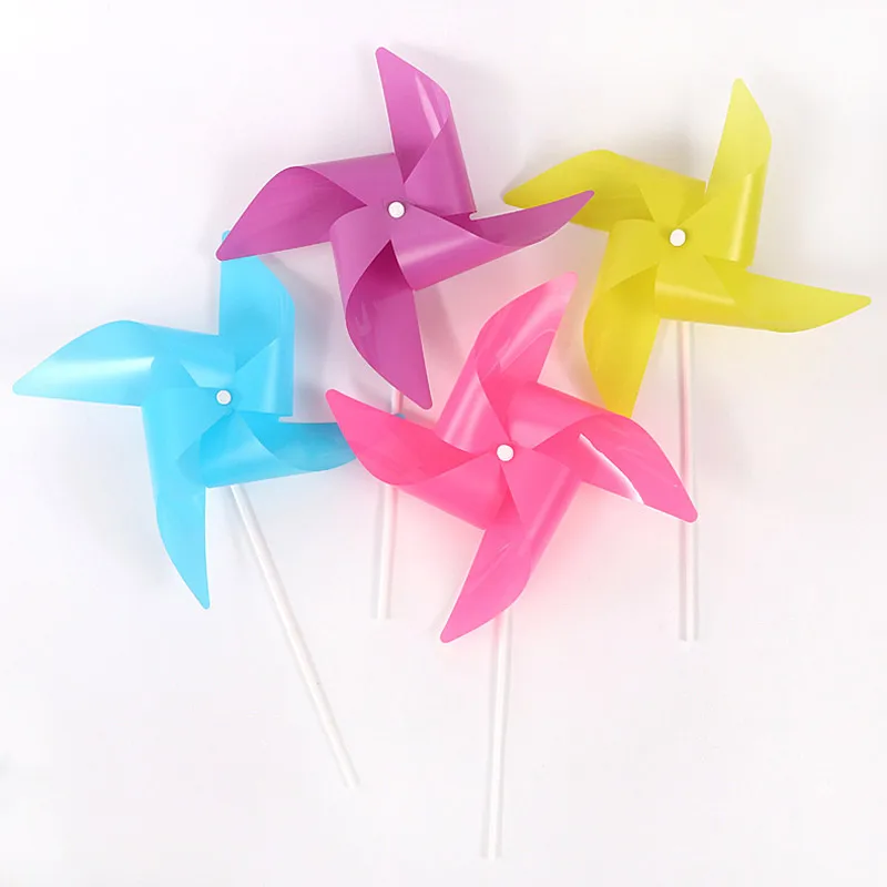 

100pcs/lot XL size 29cm windmill with stick garden Yard Art decoration Random mixed color pinwheels toy DIY gift for kids