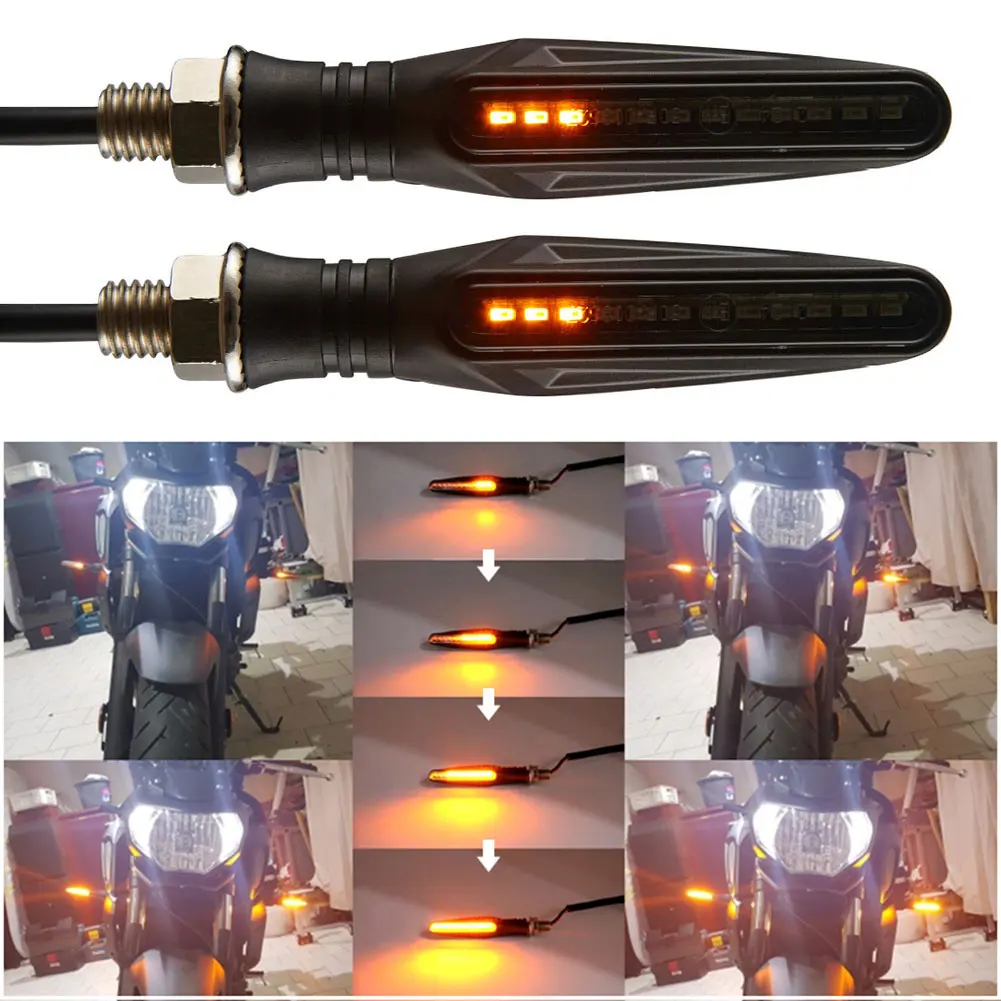 

2 шт., водонепроницаемый универсальный сигнал поворота для мотоцикла, 12 В