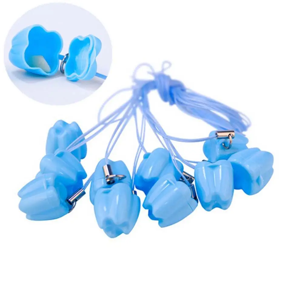 

10Pcs Tooth Shape Kids Milk Teeth Storage Boxes Child Baby Deciduous Tooth Organizer Mini Plastic Container Small Box