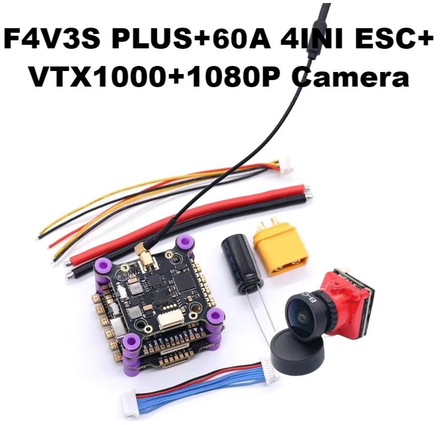F4V3S/ F4V3S PLUS+45A/60A 4IN1 ESC+VTX1000+1080P Камера INAV Betaflight Board Барометр OSD Квадрокоптер RC Дрон FPV