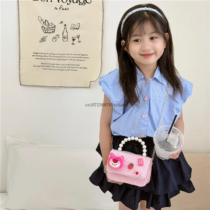 Cute Cartoon Beaded Hello Kitty Portable Coin Purse Fashionable Stylish Outfit Casual Shoulder Messenger Bag handbags for women