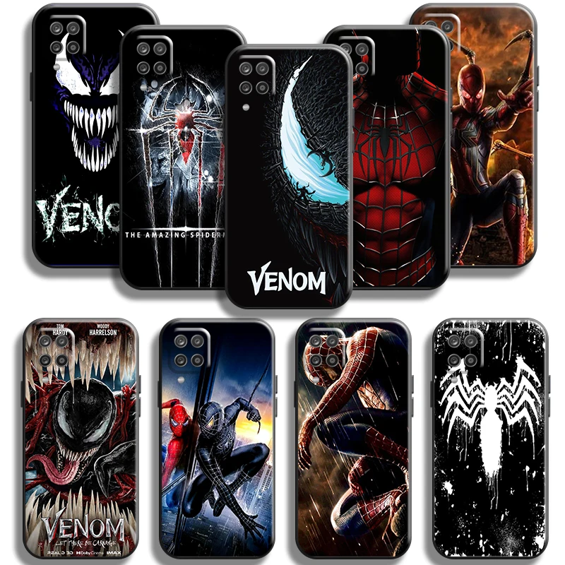 

Marvel Spiderman Venom Phone Case For Samsung Galaxy M52 M51 M31S M31 M32 M30S M22 M20 M12 M11 Coque Shell Cover TPU Soft Black