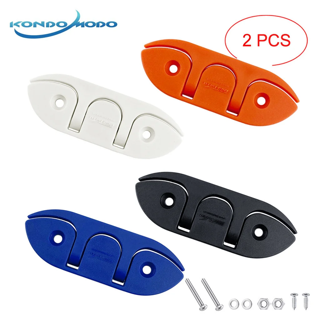 

2PCS 120mm Boat Accessories Nylon Sailboats Flip Up Folding Pull Up Cleat Dock Deck Boat Marine Kayak Hardware Line Rope Mooring