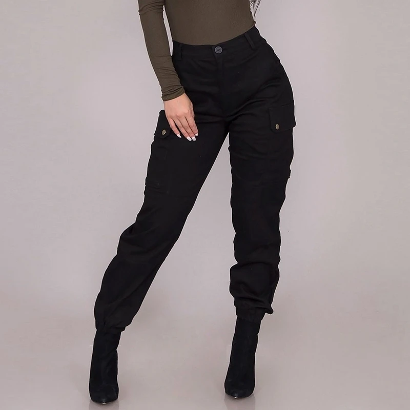 

European And American Style Overalls Street Casual Style Harem Pants Black
