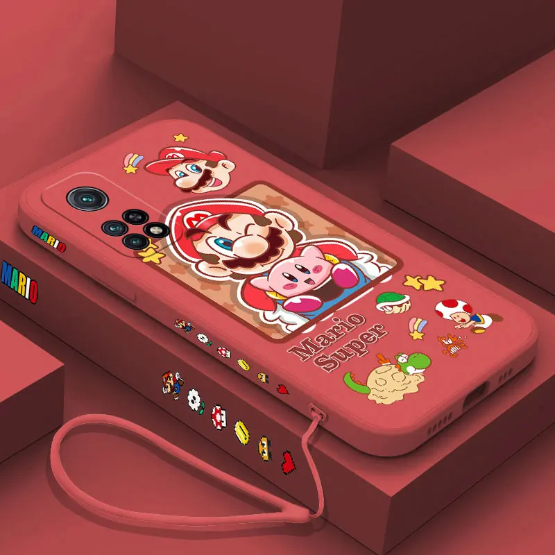 

Super Bro Phone Case For Xiaomi Redmi Note 11 10A 11T 10 10T 10S 9T 9 8 7 Pro Plus 10C 9A 9C 9T 4G 5G Cases Marios Hand Strap