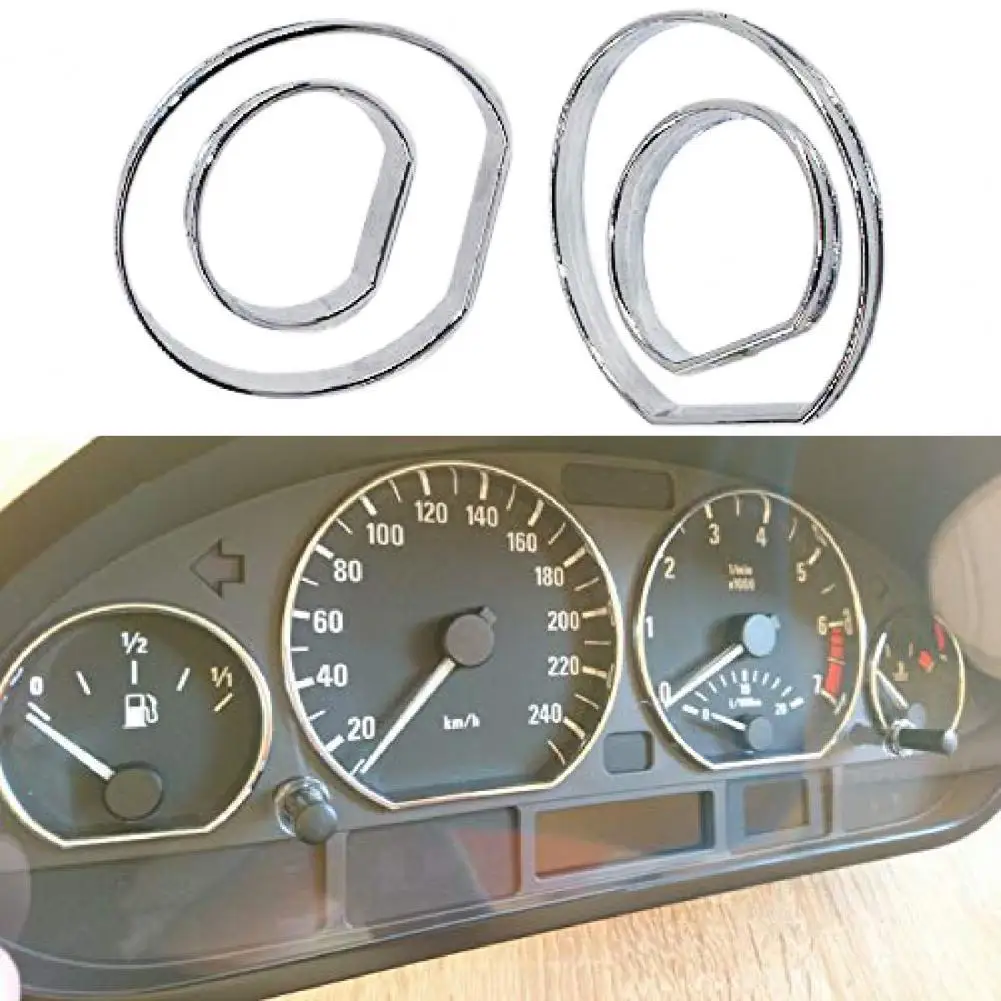 

Car Decoration 4Pcs Speedometer Frames Anti-scratch Gauge Dial Rings Trim for BMW E46