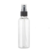 5pcs 120ml refillable transparency plastic bottle with black pump sprayer plastic portable spray perfume bottle