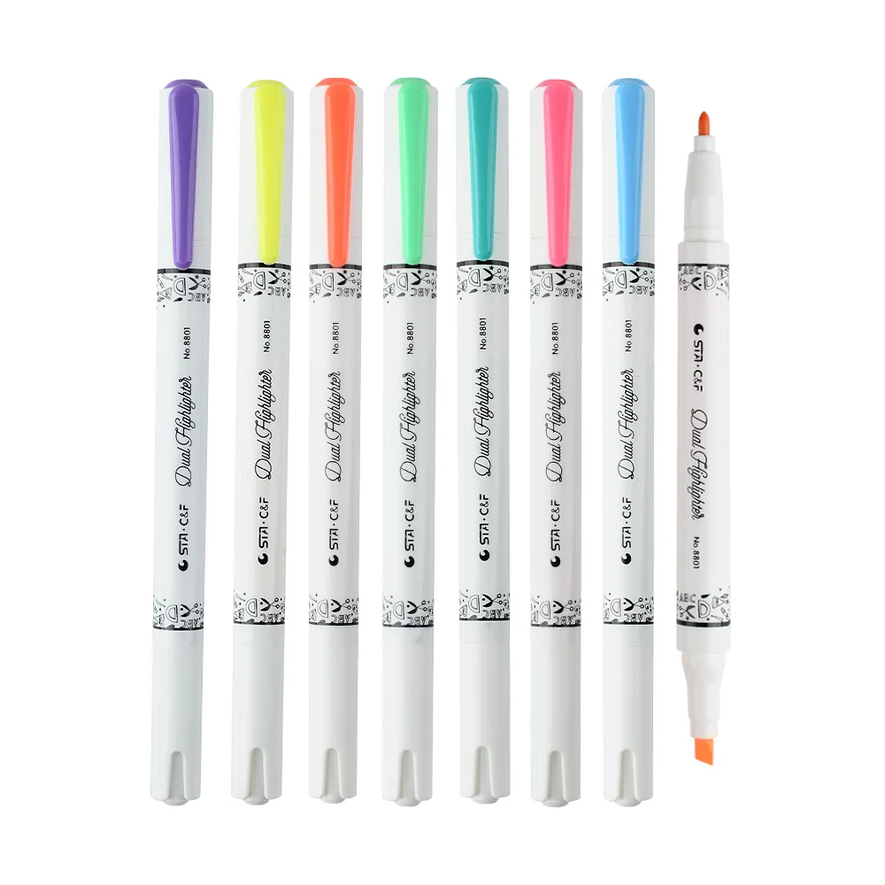 Набор двусторонних маркеров 8 шт./компл. кисть для рисования граффити маркеры