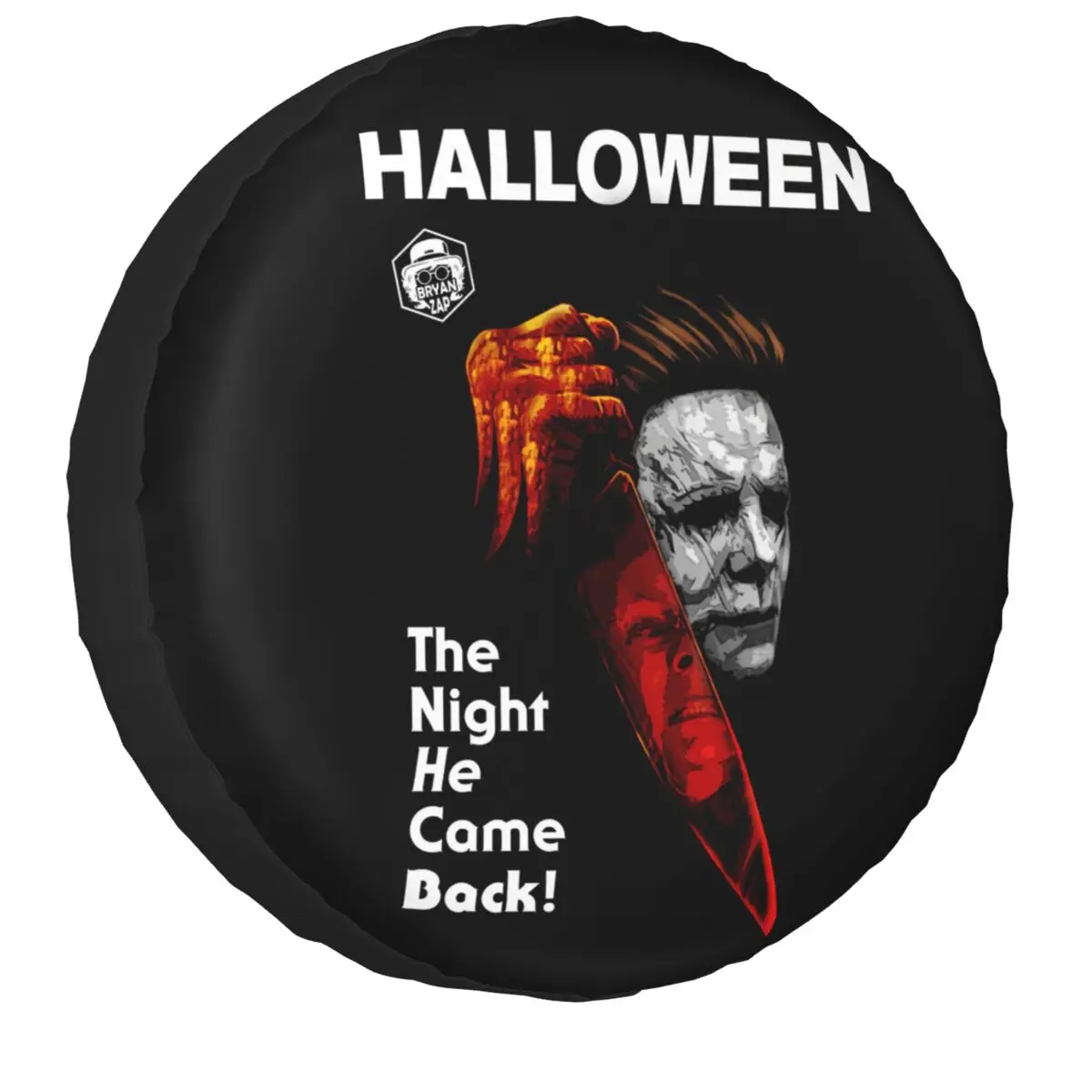 

Michael Myers Knives Tire Cover 4x4 RV Halloween The Night Came Back Spare Wheel Protector for Honda CRV 14" 15" 16" 17" Inch