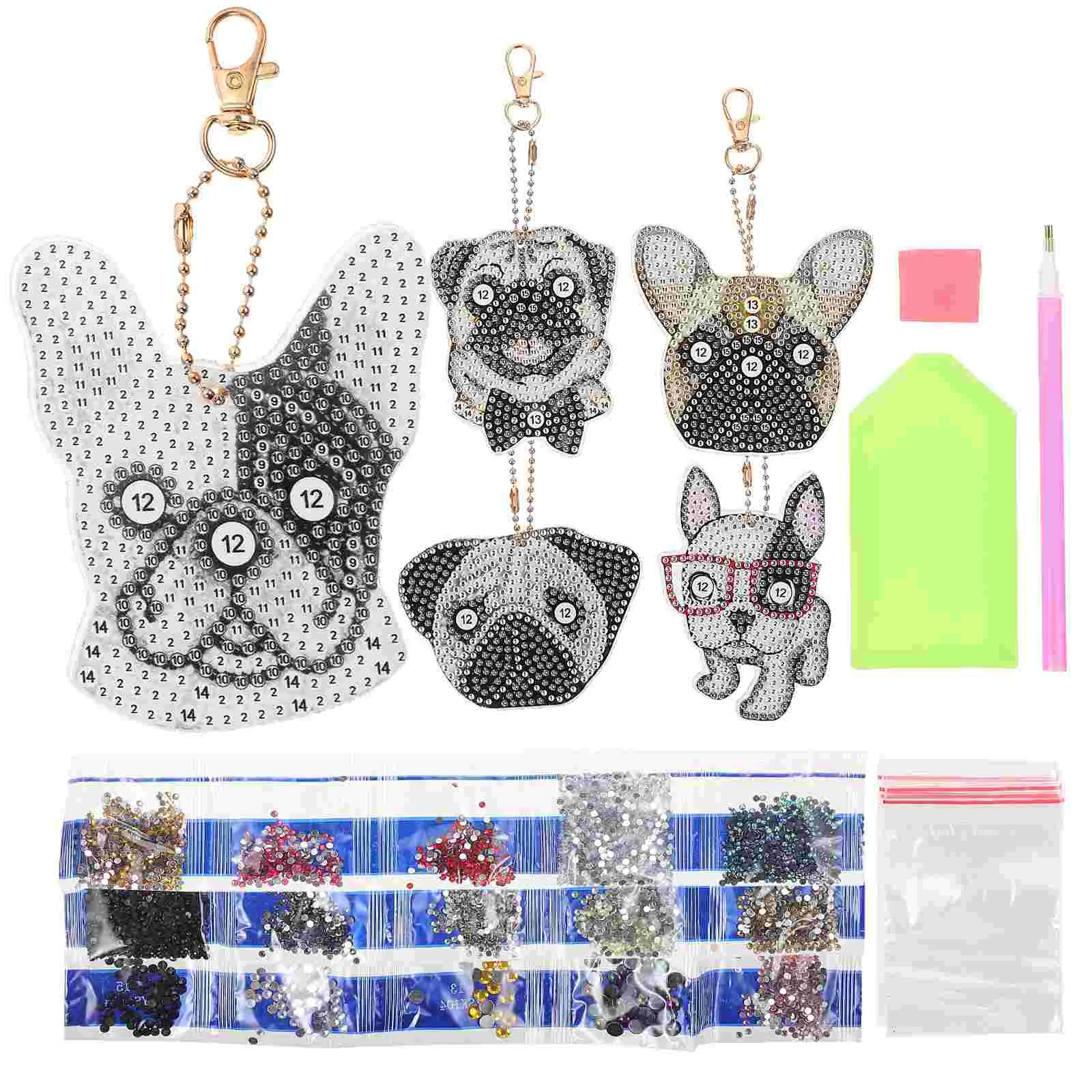 

Брелок для ключей с кристаллами, декоративные аксессуары «сделай сам» с кулоном из страз, животное 5d, аксессуары для девочек