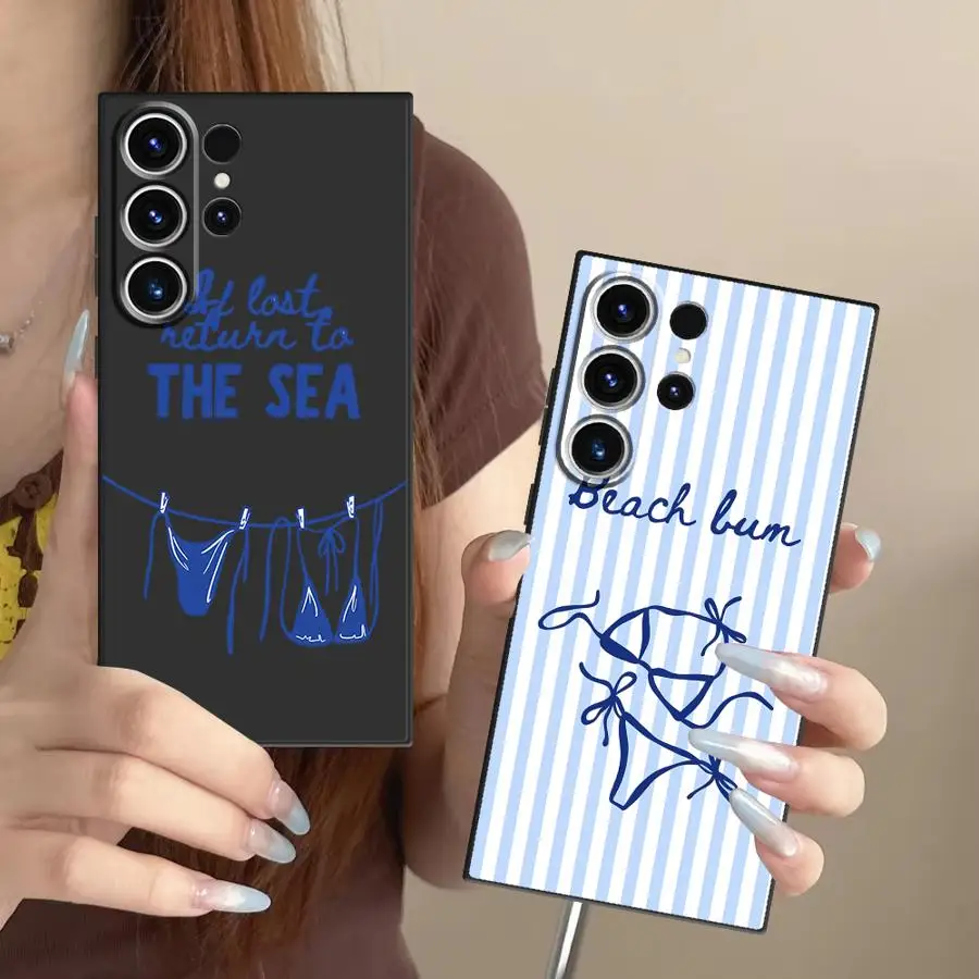 Фото Чехол для Samsung Galaxy S26 Ultra S21 FE S20 Ultra S24 S23 Note 20 8 9 10 S25 Plus S10 S9, летний чехол-накладка с дизайном в стиле купальника №4