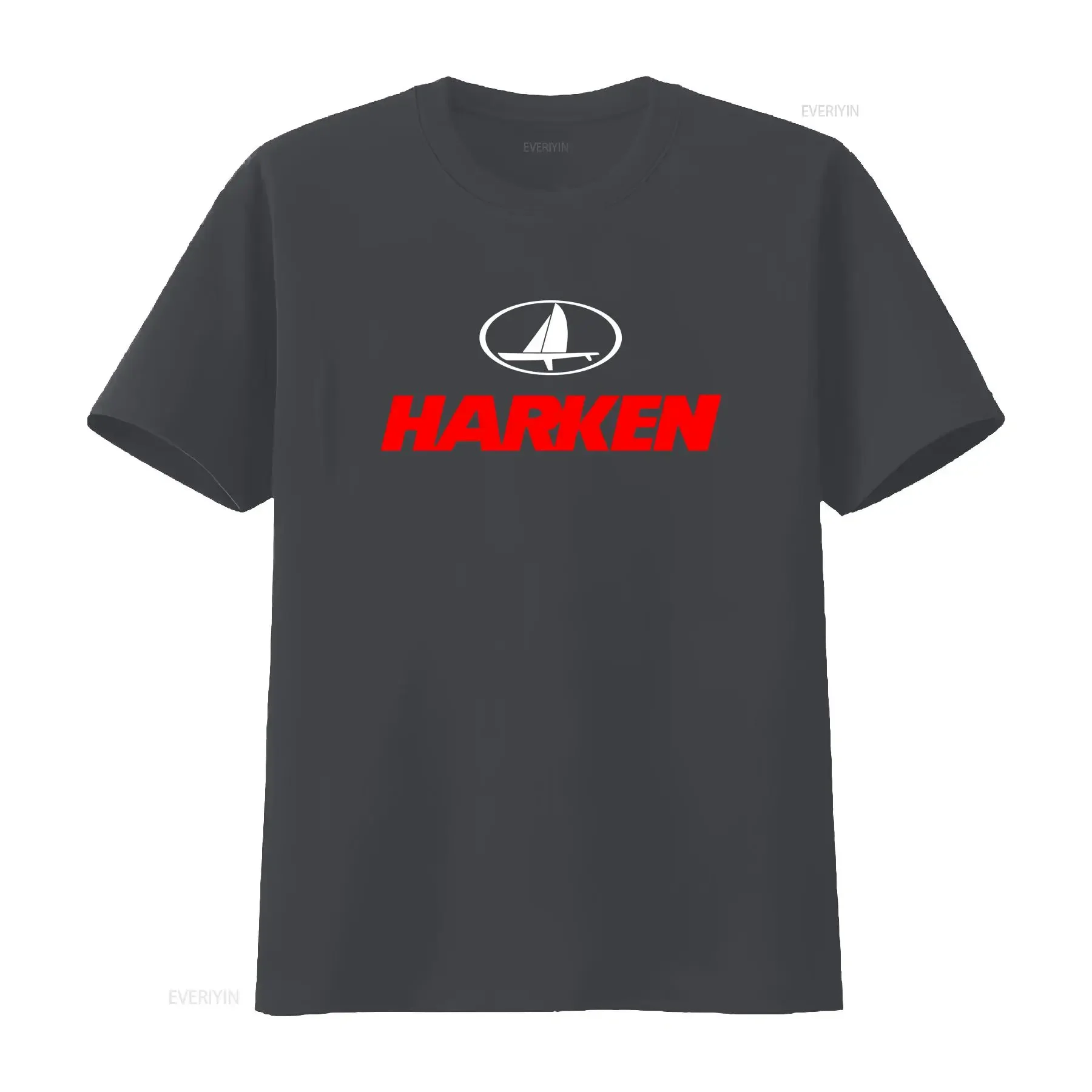 Фото Новая футболка с логотипом парусных лодок Harken, забавная футболка с изображением морских яхт, размер S-5XL, винтажная, с эффектом потертости, уличная одежда, повседневная мужская одежда №4