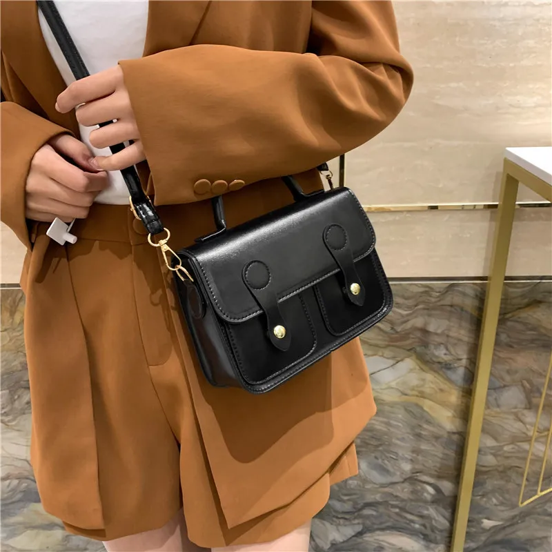 

Новинка 2022, женские сумки на плечо, модная сумка-Кембридж, женские дизайнерские сумки, простые однотонные черные сумки через плечо для девоч...