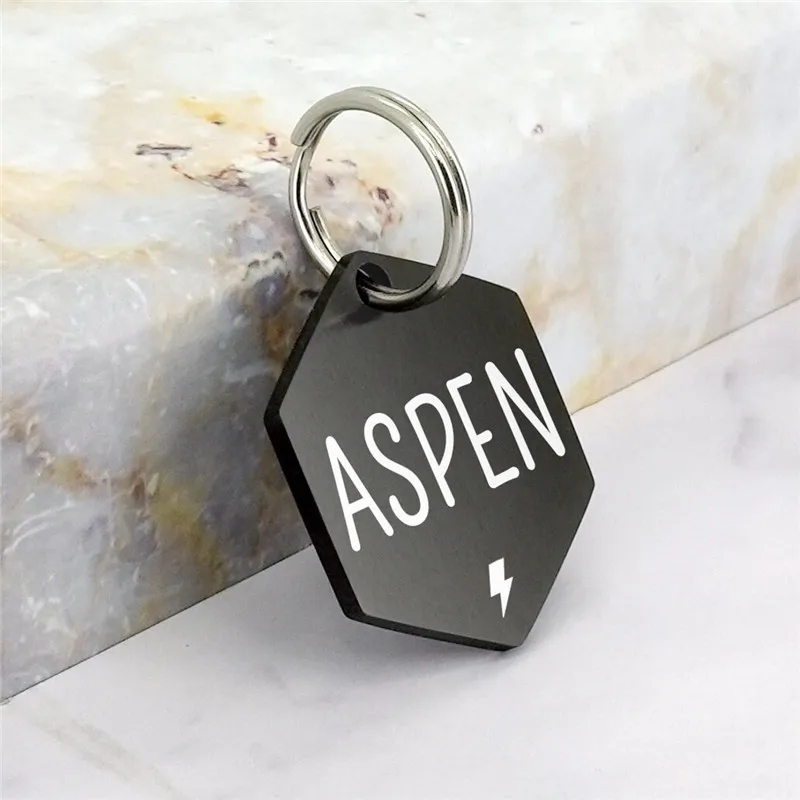 Шестигранные Жетоны для собак Персонализированные ошейников жетоны подарки на