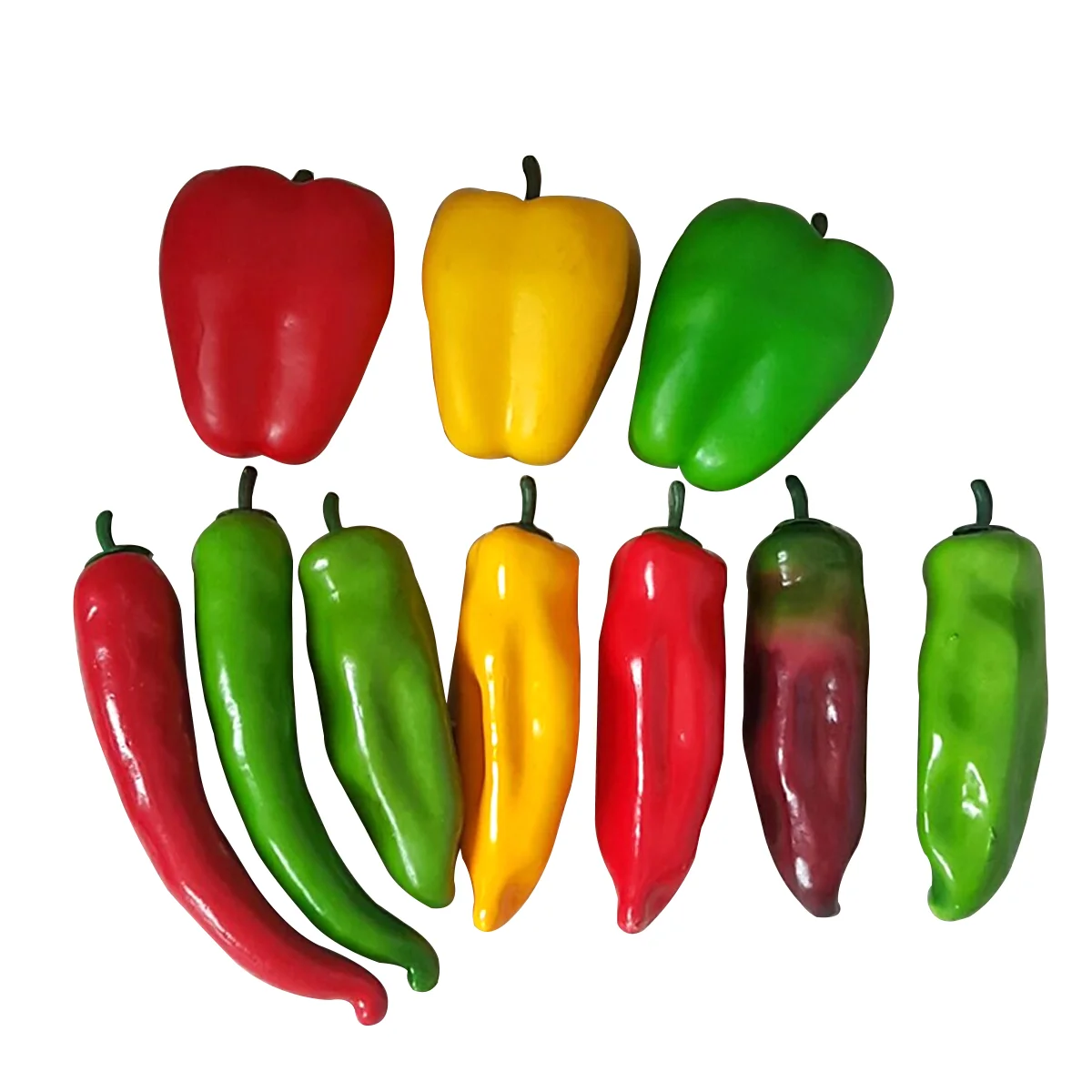

Peppers Artificial Fake Chili Lifelike Bell Veggie Pepper Kitchenmodel Photography Vegetables Mixed Miniaturedecorative Prop