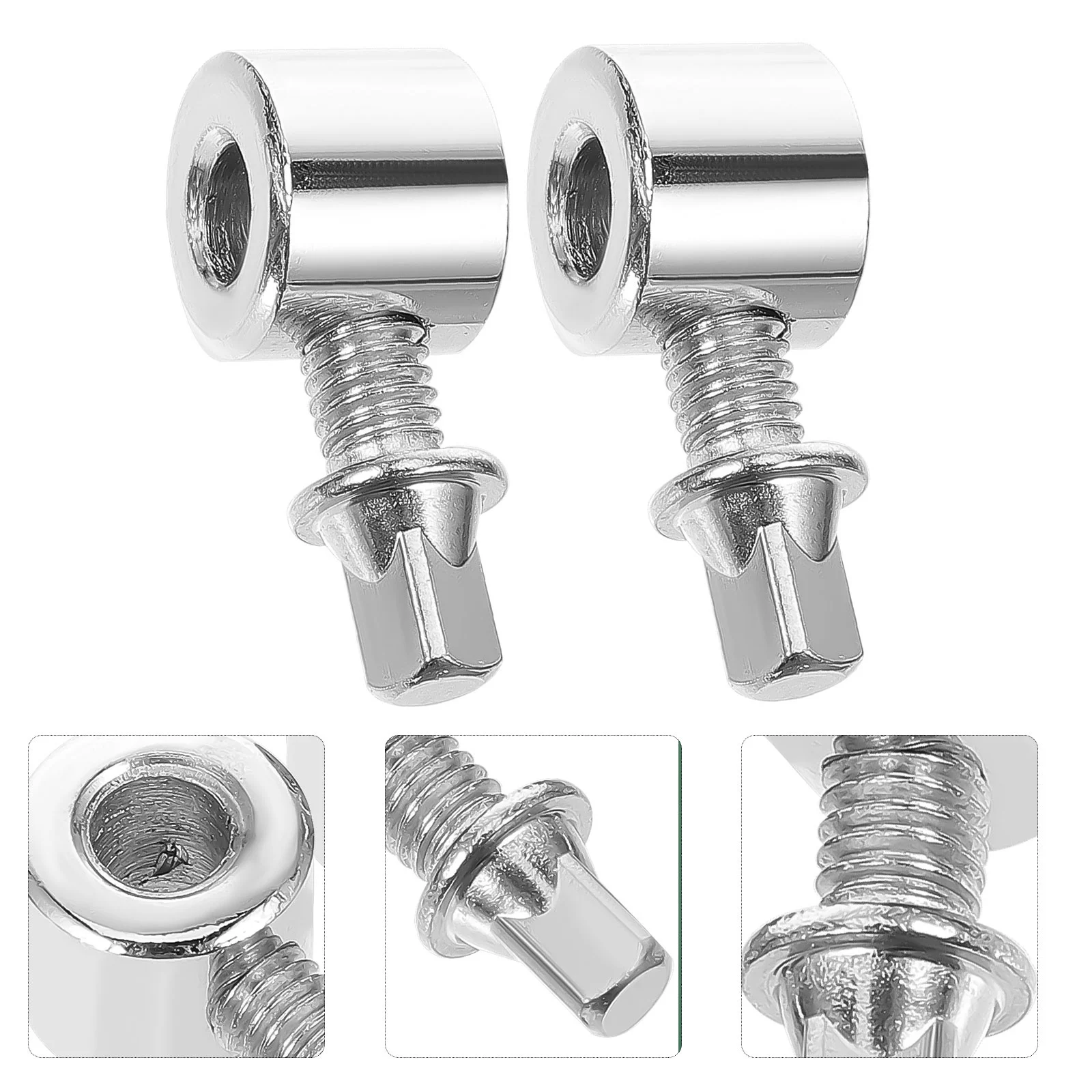 

2 Pcs Drum Kit Pedal Hammer Counterweight Bass Metal Felt Percussion Instrument Supplies Drums