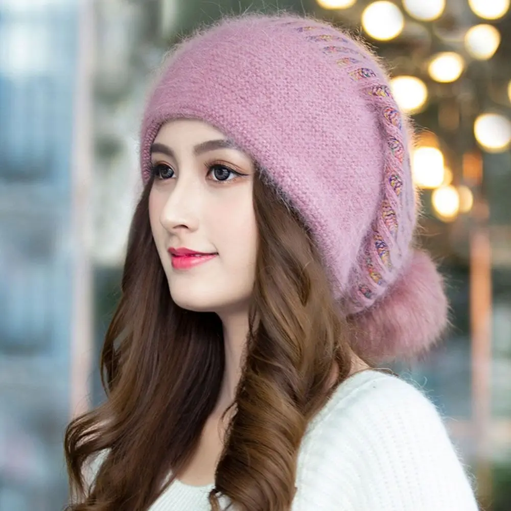 

Winter Women Casual Windproof Warm Knitted Hat Beanie Cap Beret Hat