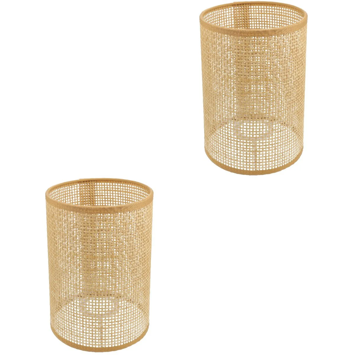 

2pcs Table Lamp Shades Woven Lamp Shade Country Hotel Lamp Cover Rattan Lampshade E27/E14 Lampshade for Table Lamp