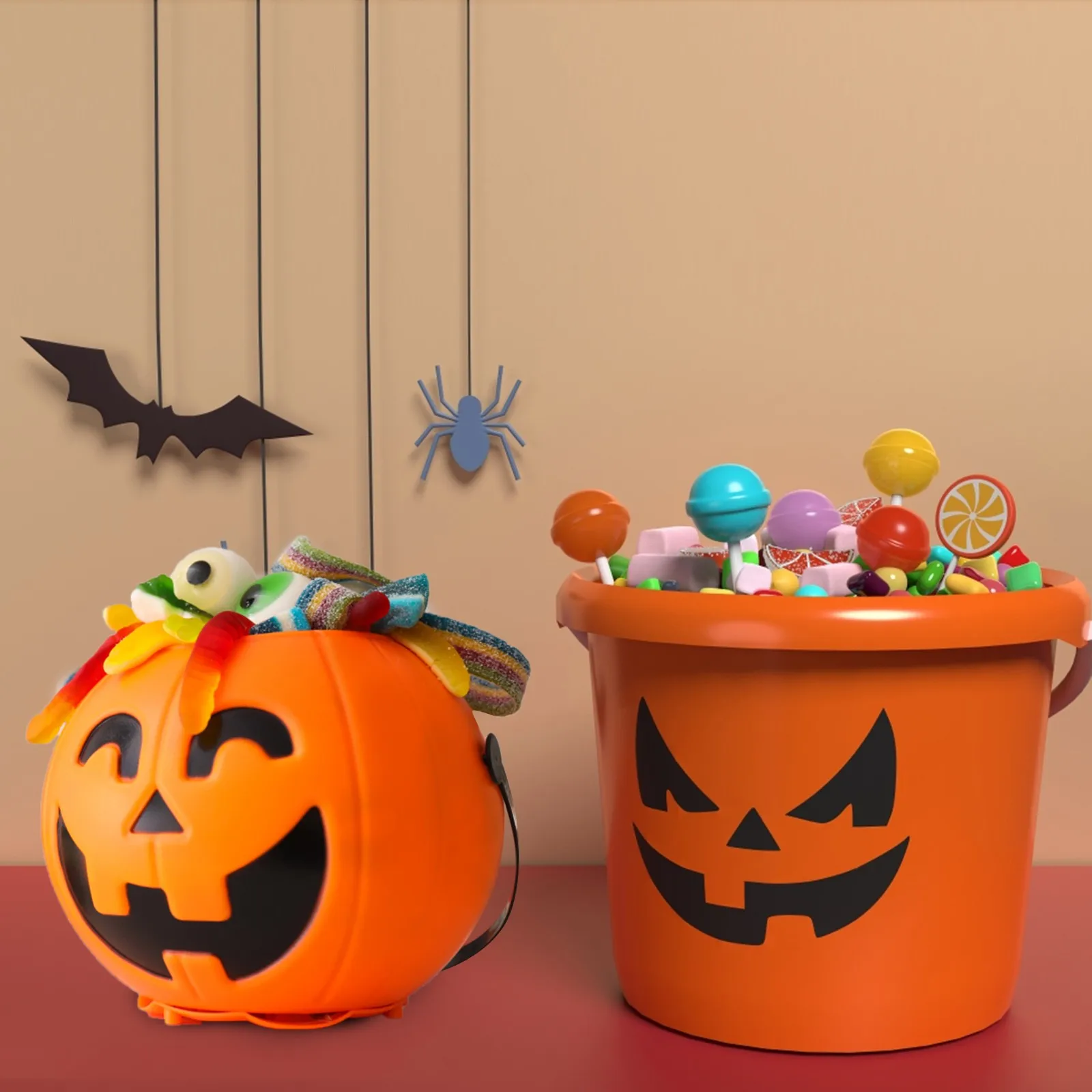 Портативное ведро в виде тыквы для Хэллоуина подставка сахара товары со