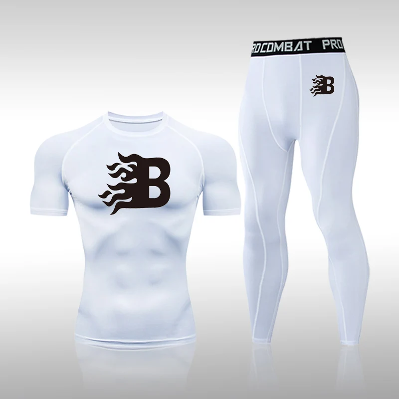 

Men Running Sets Gym Quick Dry Sportswear Suit Fitness T-shirt Shorts Sports Training Clothes Breathable Sportswear Jogging Pant