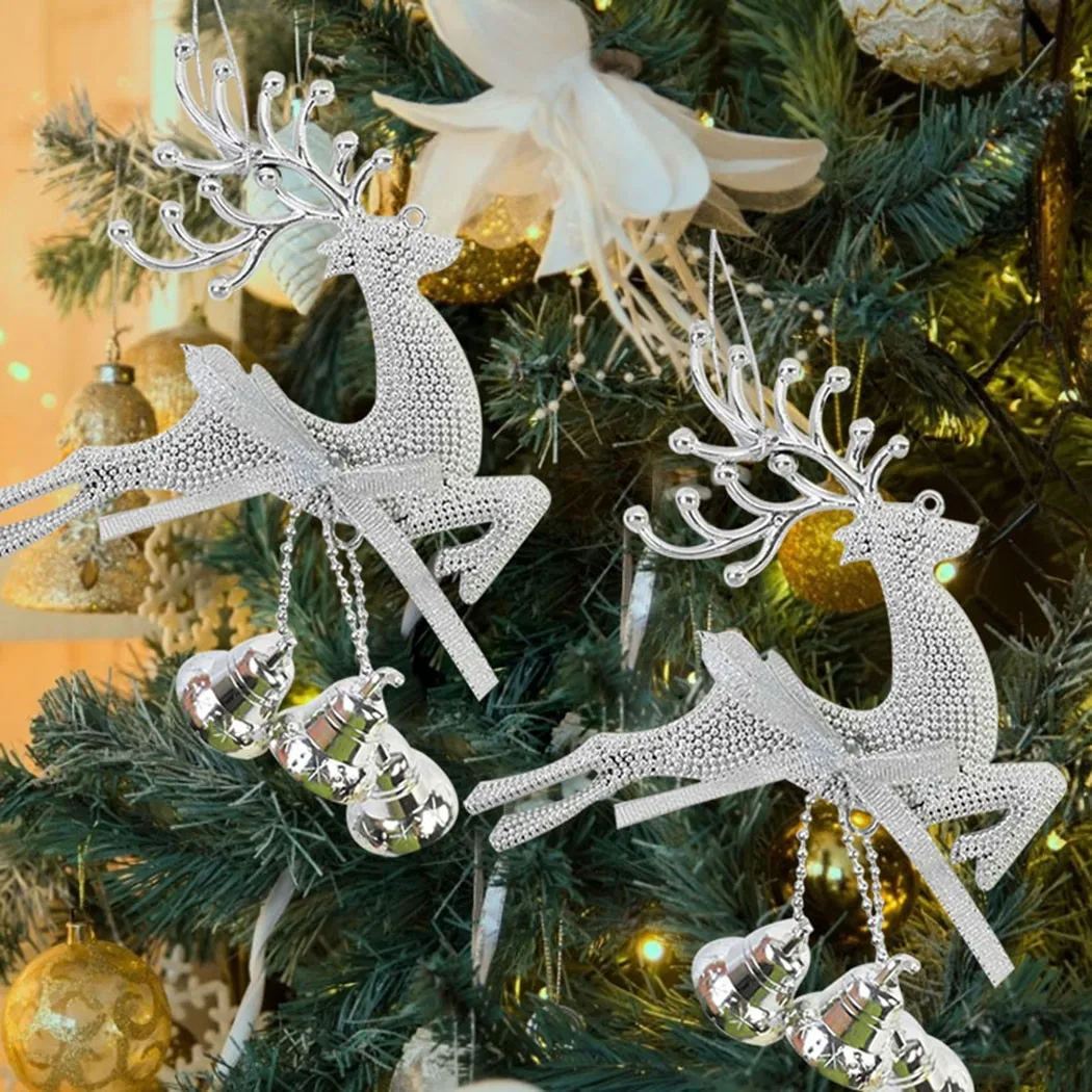 1 шт. палевый рождественский кулон 20*13 см ПВХ Лось Рождественская елка орнамент