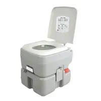 Portable Toilet With Piston Pump & Level Indicator - Large Waste Tank – 100-120 Flushes For Rv, Camping, Hiking & Boating