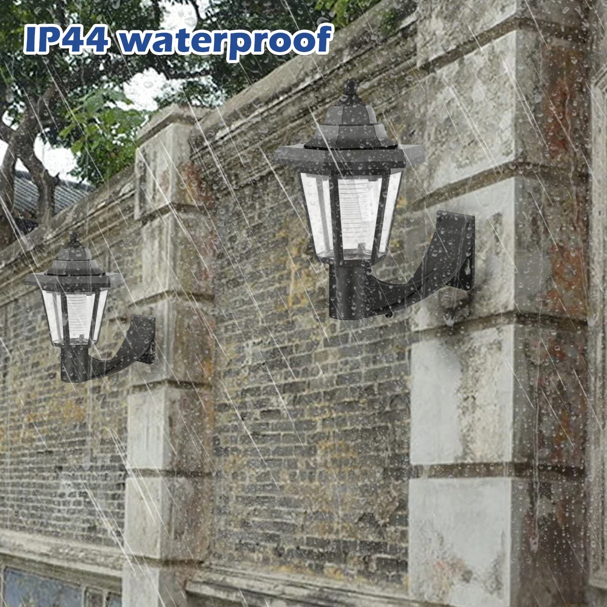 2 шт. настенная лампа с солнечной батареей