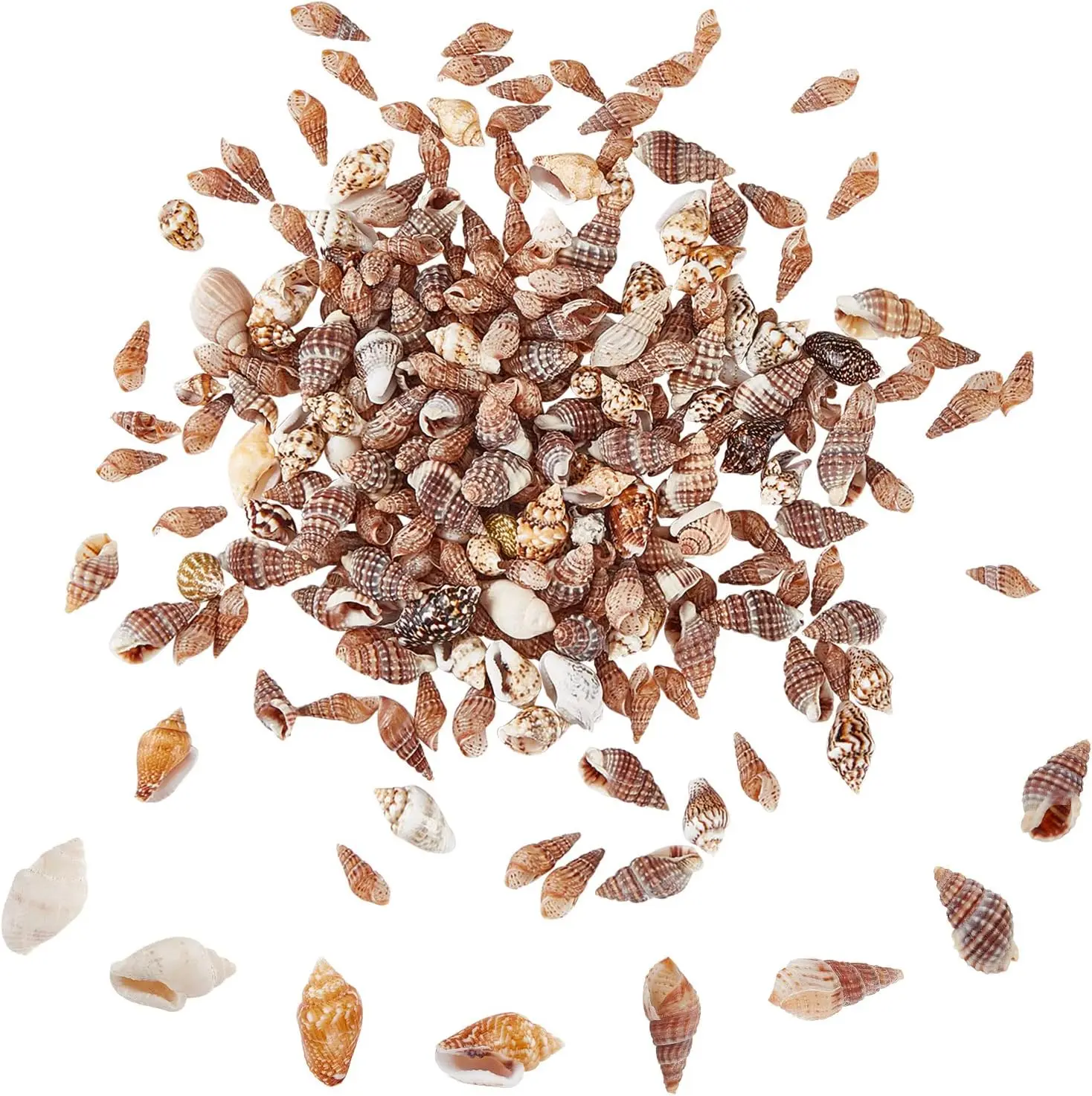 

Натуральные мини ракушки 260 шт., 7-20 мм, 4 стилей