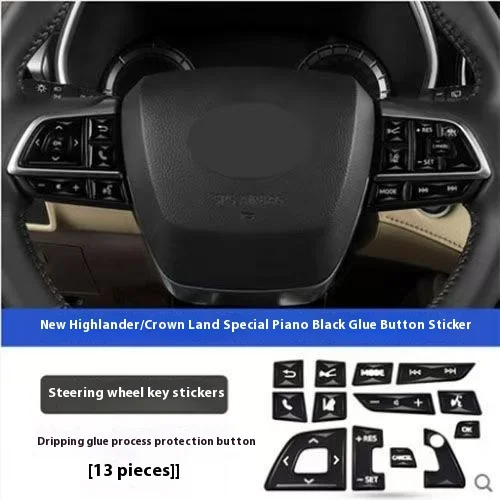 

Наклейка на кнопку автомобиля для CROWN KLUGER TOYOTA Highlander 2021 2022 2023 2024 2025, аксессуары для внутренней крышки, переключатель передач