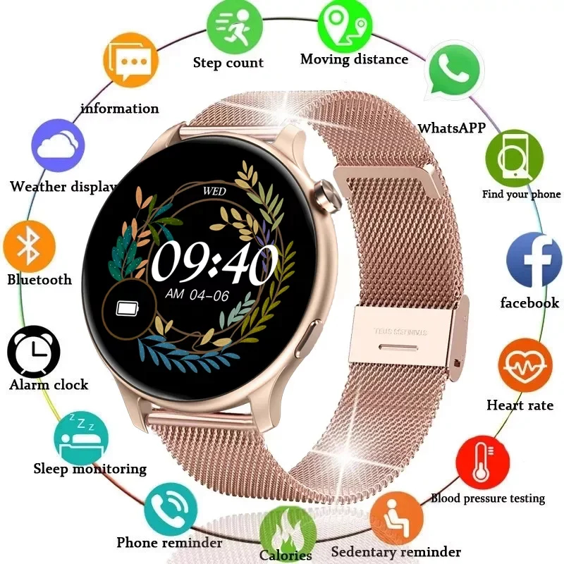 

2022 New Bluetooth call Smart Watch Women Men Dynamic dial Information Remind Sports Multifunctional Waterproof Smartwatch+Box