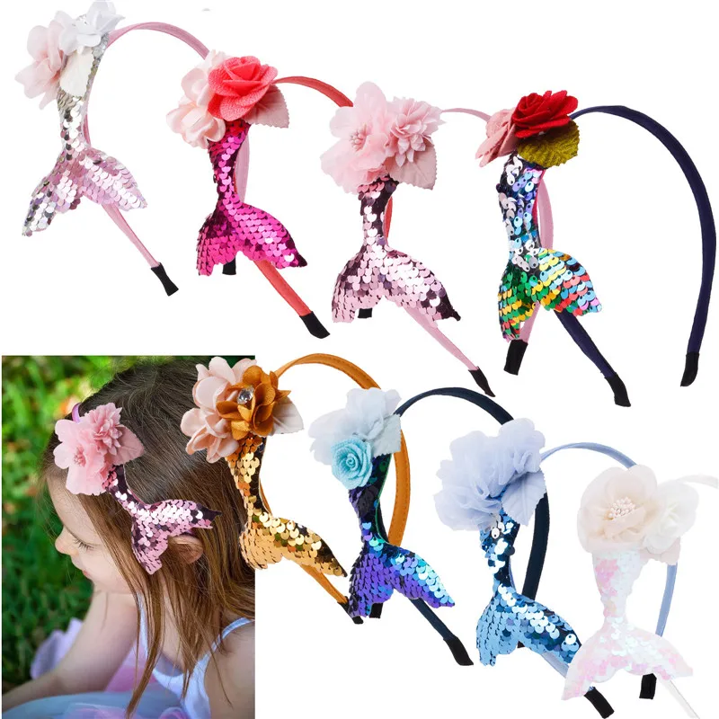 Girls Baby Mermaid Hairband Princess Headband Kids Headwear Kids Accessories