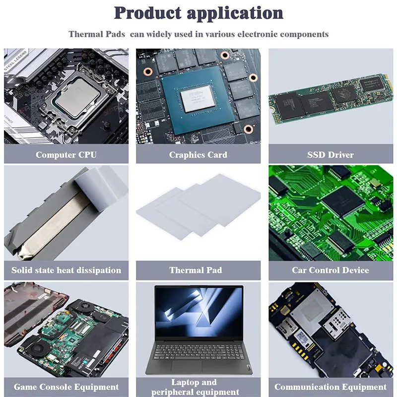 Фото Upsiren 21/24W/mk 0.75/1.25/1.75mm GPU CPU Heatsink Cooling Conductive Silicone Pad High Quality Original Authentic Thermal Pad №5