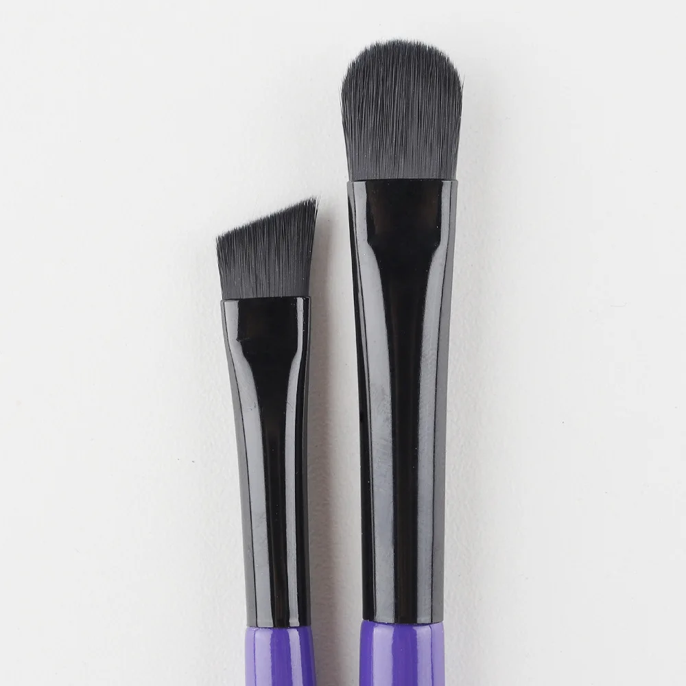 

2 уникальных кисти для век, Двухсторонние Тени для век и гребень для бровей, кисть для бровей, инструмент для макияжа