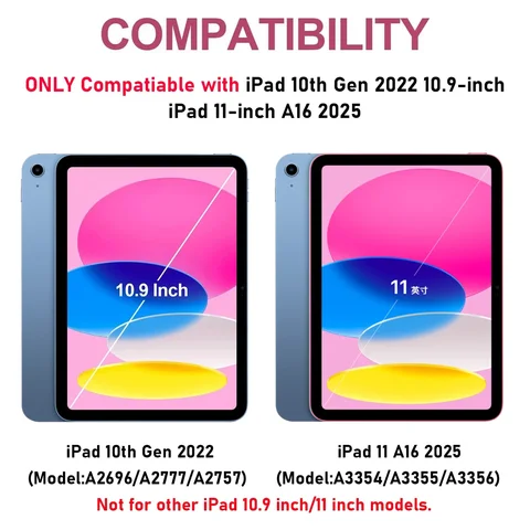 Чехол с клавиатурой KOK для iPad 11 дюймов A16 2025, чехол для Apple 2022 iPad 10-го поколения 10,9 дюйма