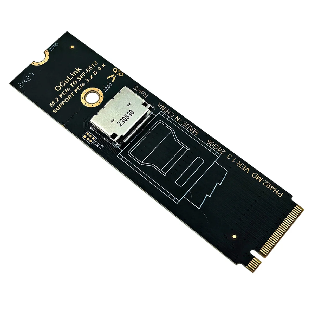 Адаптер M.2 NVMe PCIe для Oculink Женский адаптер Mkey Nvme к фото NVME U.2 U.3 SSD