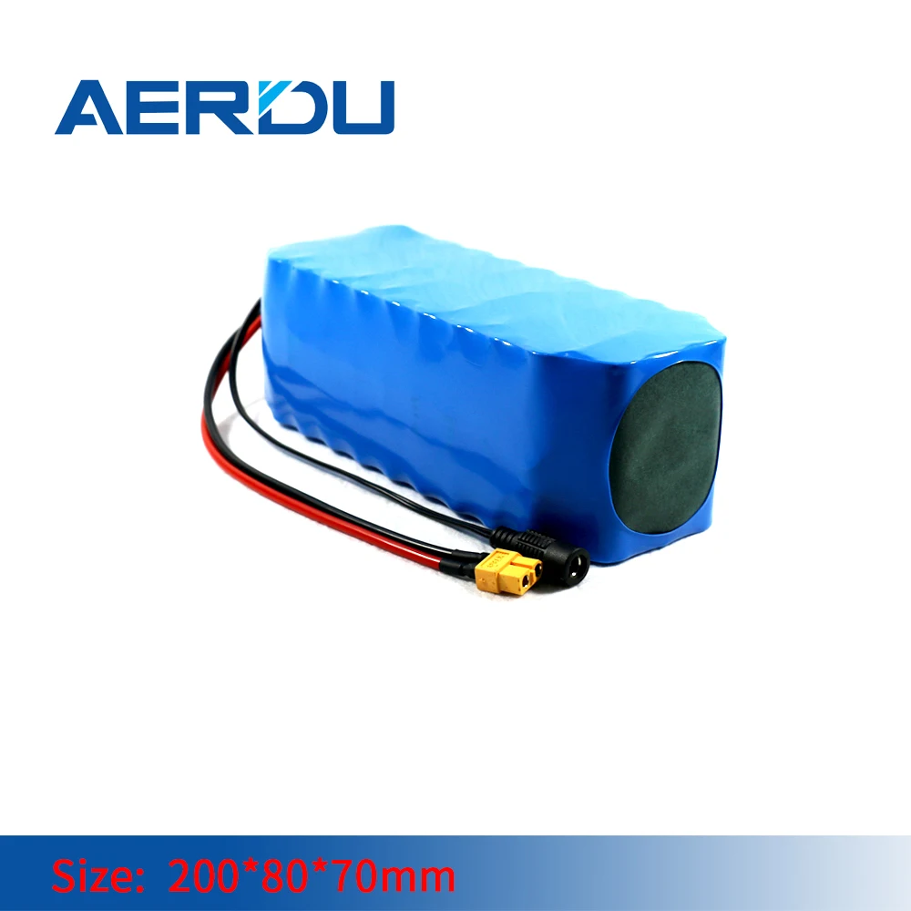 

AERDU 13S3P 18650 48V 54.6V 10.5AH 782W 500W with bms Lithiumion battery pack for electric ebike scooter motorcycle 3500mah+xt60