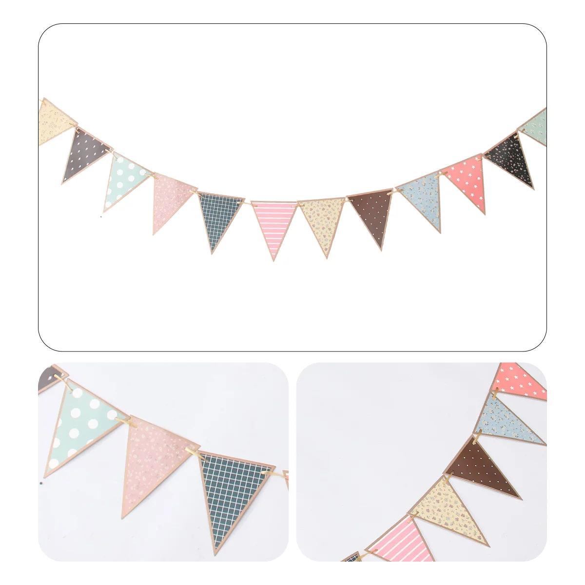 

Birthday Bunting Banner Pennant Hanging Decoration Party Garland Flag Triangle Festival Sign Welcome Banquet Banners Paper Flags