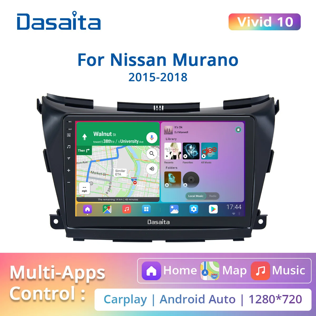 

Автомобильный радиоприемник Dasaita 10,2 дюйма для Nissan Murano Z52 GPS 2015 2016 2017 2018 Android автомобильный навигатор Автомобильный навигатор транспортный транспорт Carplay