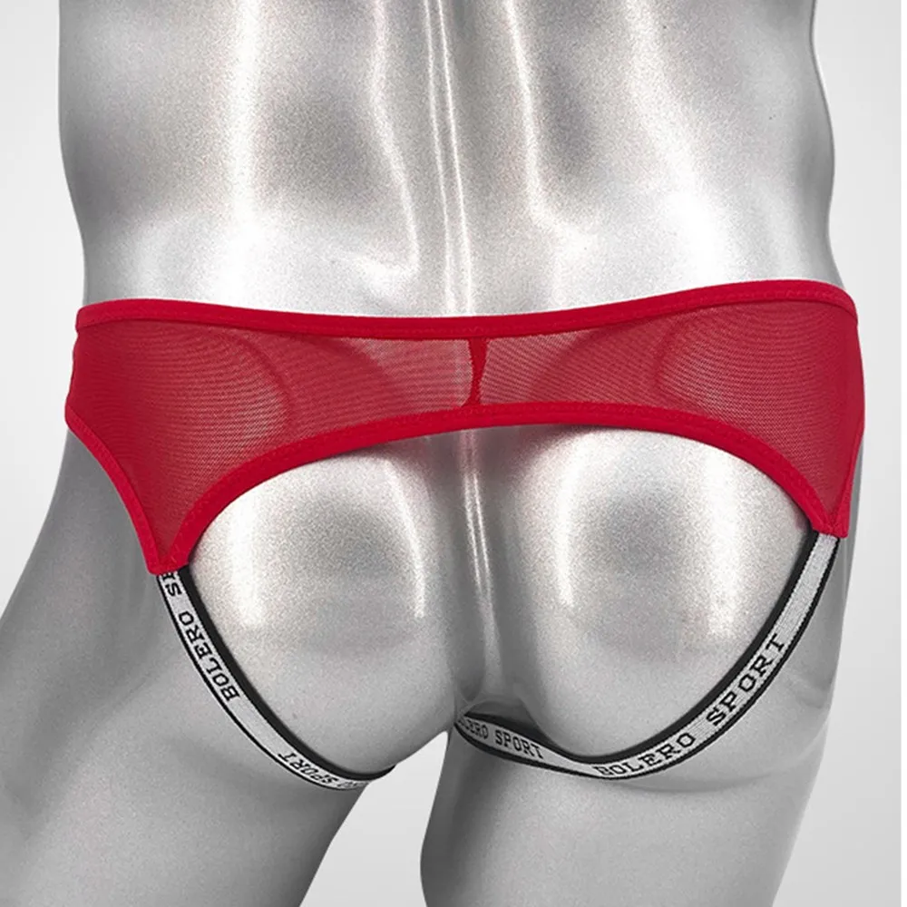 Трусы-стринги Jockstrap стринги мужские сетчатые с открытой ягодицей нижнее белье