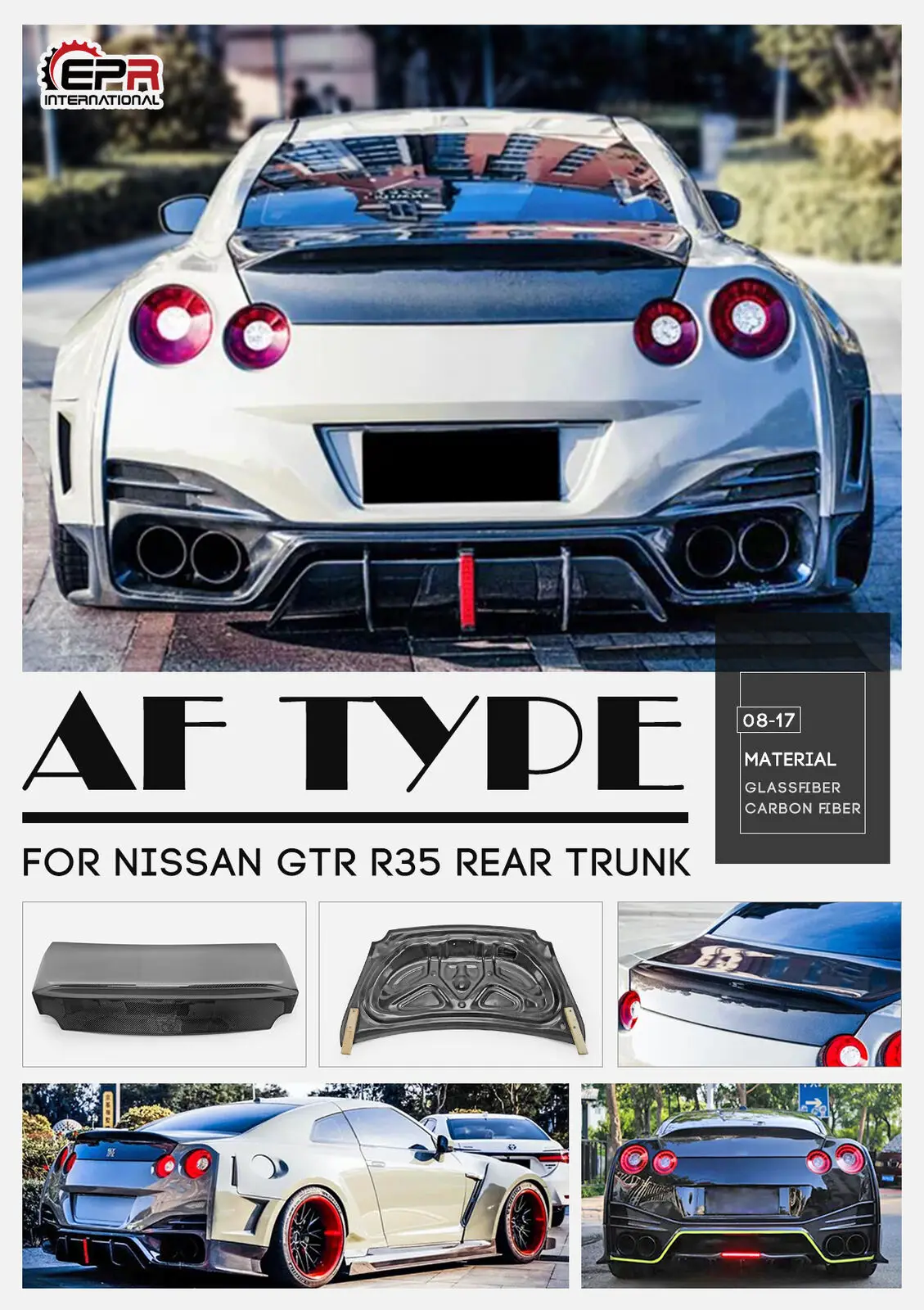 

(Поставляется из США) (расположен в США) для R35 GTR в виде заднего багажника из углеродного волокна