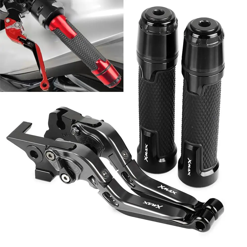 

X-MAX XMAX 125 200 250 400 Motorcycle CNC Brake Clutch Levers Handlebar Handle Hand Grip Ends FOR YAMAHA XMAX 125 200 250 400