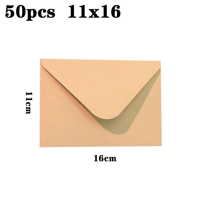 50 шт. конвертов 12,5x17,5 см для свадебных приглашений, самоклеящиеся, из крафт-бумаги 120 г, канцелярские принадлежности для малого бизнеса, пакеты для хранения (art.: 3920d499fef22) - 3920d499fef22
