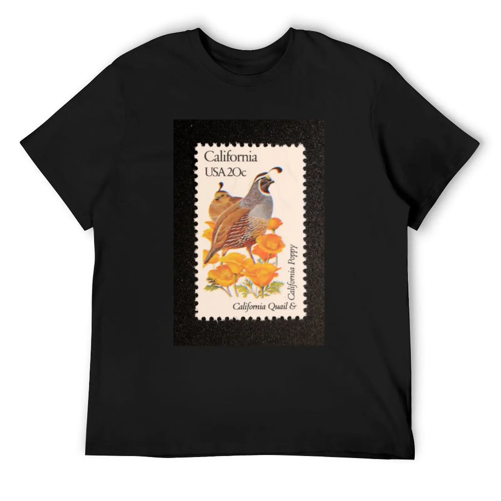 1982 20c футболка с почтовым znaczkiem California State Bird &amp Flower быстросохнущая дешевая
