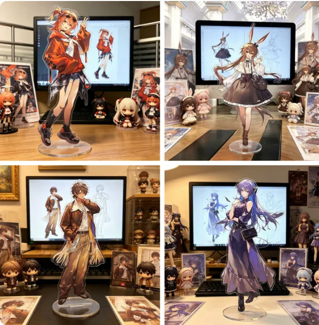 Фото Японская аниме-фигурка Arknights Exusiai Amiya Mostima из акрила, модель-подставка, коллекционная, для косплея, декор для рабочего стола, подарки XYZ №1