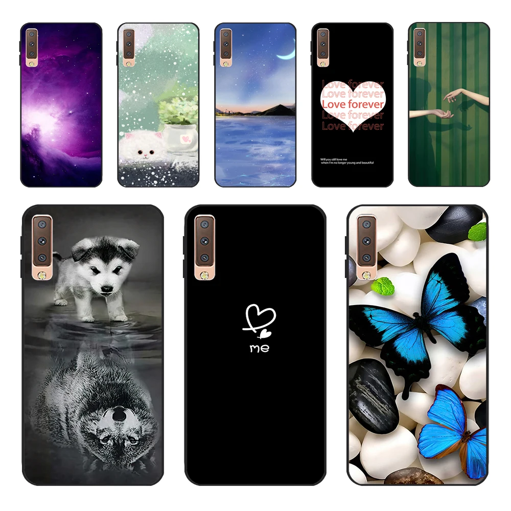 Чехол для телефона Samsung Galaxy A7 2018, бампер, мягкий силиконовый чехол из ТПУ, задняя крышка для Samsung A7 2018 A750 A750F, чехол, чехлы