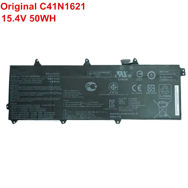 

15.4V 50WH New Genuine C41N1621 Laptop Battery for Asus ROG Zephyrus GX501VS GX501VI GX501VSK Notebook GX501VI-1A GX501VSK-1A
