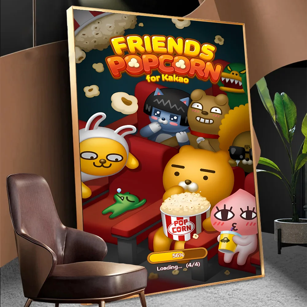 Cute K-Kakaos F-Friends Classic Vintage Posters Waterproof Paper Sticker Coffee House Bar Home Decor