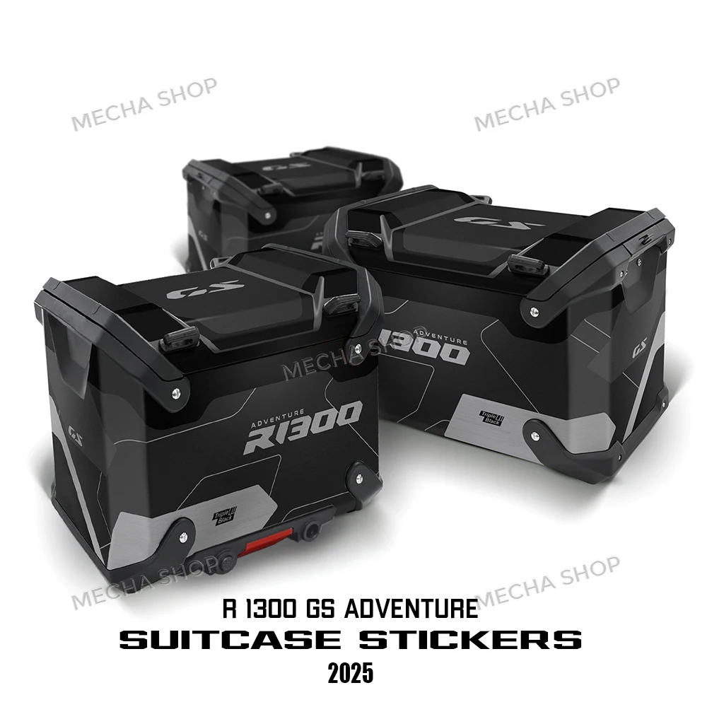 Фото Новые наклейки на чемодан мотоцикла, защитная наклейка для R1300GS ADV GS 1300 Adventure 2024 2025, вариант 719, тройная черная наклейка №1