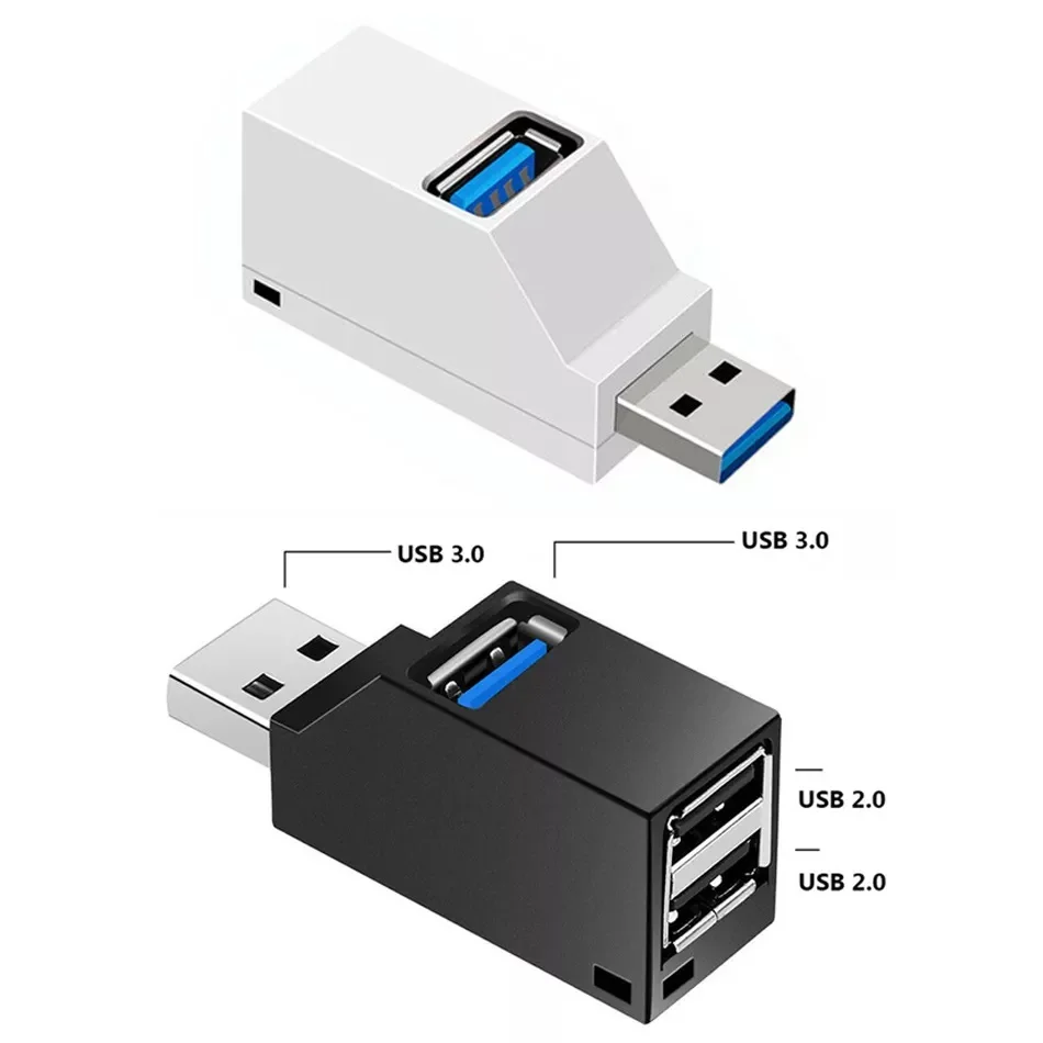 

USB 3.0 2.0 Hub splitter 3 ports Adapter Mini Extender Box For PC Laptop Macbook Phone High Speed U Disk Reader Accessories
